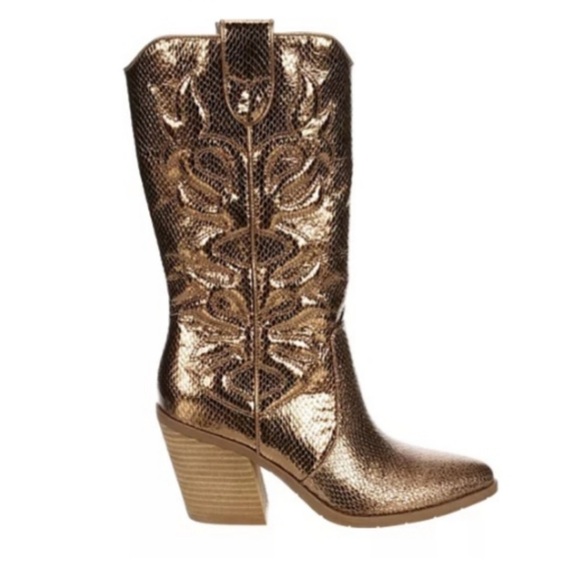 Michael by Michael Shannon metallic boots 8 WC - Picture 1 of 13